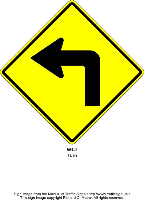 Manual Of Traffic Signs W1 Series Signs