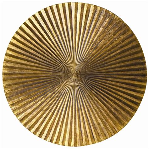 Blue and green metal disc wall sculpture. Apollo Metal Wood Crimped Gold Wall Plaque Disc - 24 Inch ...