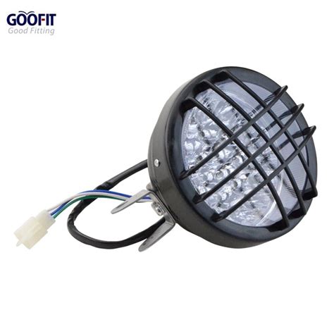 Goofit 12v Motorcycle Led Headlight Front Light For 50cc 70cc 90cc