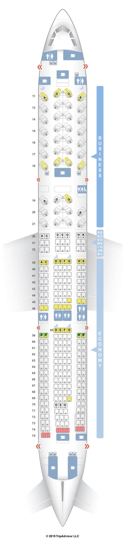 Seatguru Seat Map Cathay Pacific Airbus A330 300 33k Three Class