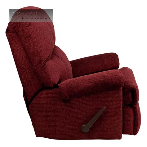 Mecor massage recliner chair pu leather recliner chair with heat rocker recliner with 360 degree swivel/cup holders/remote control for living room (black) 4.0 out of 5 stars 630 $459.83 $ 459. Red Burgundy Fabric Rocker Recliner Lazy Chair Furniture ...