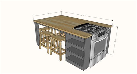 Kitchen Island With Cooktop Dimensions Things In The Kitchen