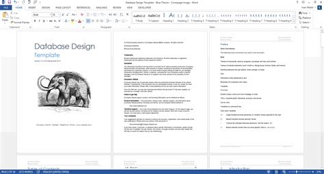 Database Design Document Template Technical Writing Tips