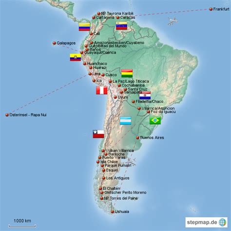 Map of venezuela, the bolivarian republic of venezuela is a tropical country situated on the northern coast of south america. StepMap - caracas - Landkarte für Venezuela