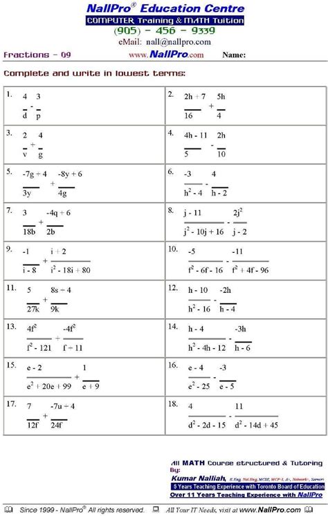 Cool 10th Grade Math Worksheets With Answer Key Images Rugby Rumilly