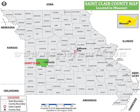 St Clair County Map Missouri