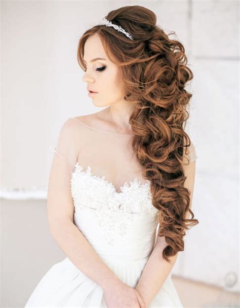 Elegant updo via wedding sparrow uk | hair by amelia garwood. long curly half up half down wedding hairstyle ...
