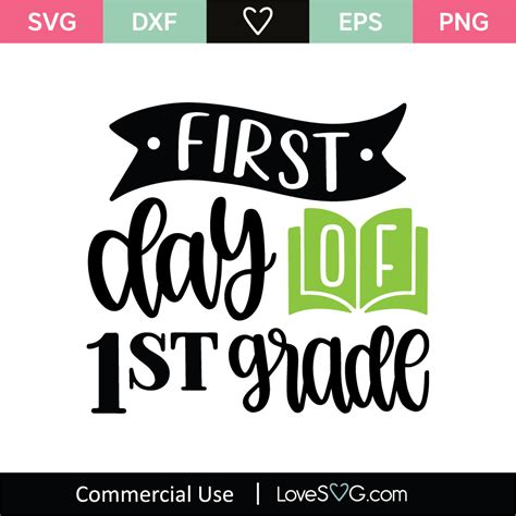 First Day Of 1st Grade Svg Cut File