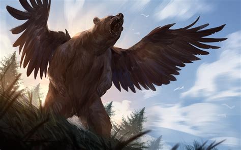 Winged Bear By George Stratulat Rimaginaryhybrids