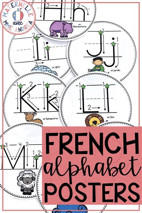Affiches Dalphabet French Circle Alphabet Posters With Arrows