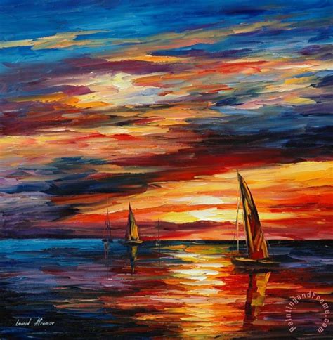 Leonid Afremov On The Horizon Painting On The Horizon Print For Sale