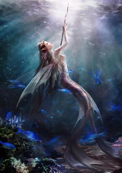 30 Mind Blowing Examples Of Mermaid Art Cuded Mermaid Art Fantasy