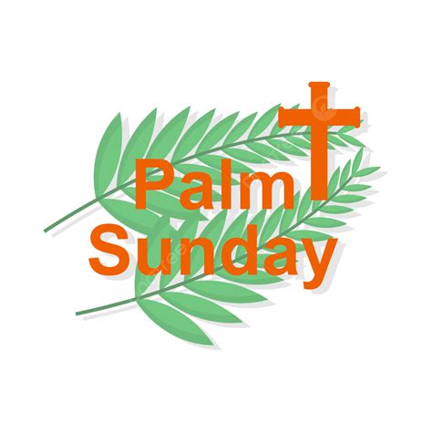 Palm Sunday Vector Png Images Palm Sunday Orange Color Vector Design