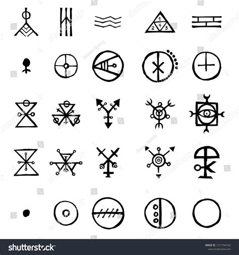 Set Alchemical Symbols Isolated On White Stock Vector Royalty Free
