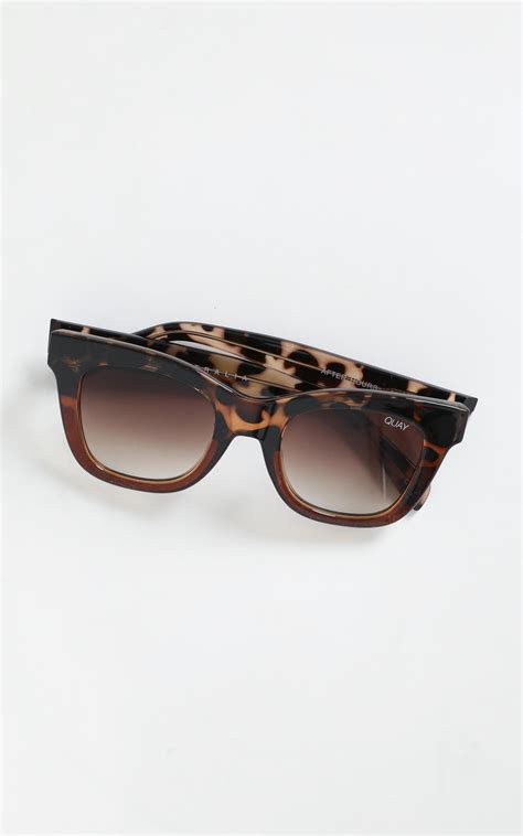 Quay X Chrissy After Hours Sunglasses In Tort And Brown Lens Showpo Usa