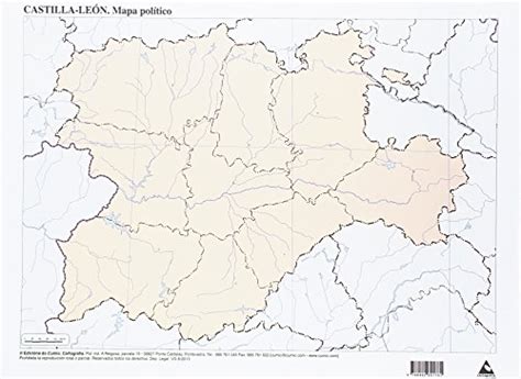 Mapa político Castilla León Mapas mudos Edicións do Cumio Libros Amazon