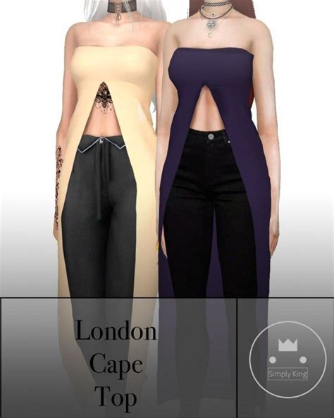 Simply King Londons Cape Top Sims 4 Dresses Sims 4 Sims 4 Clothing