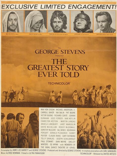 Poster The Greatest Story Ever Told 1965 Poster Viața Lui Iisus
