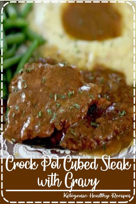 Crock Pot Cubed Steak With Gravy Food Elizabeth