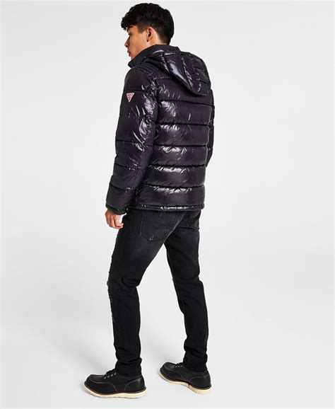 Guess Mens Hooded Puffer Coat And Reviews Coats And Jackets Men Macys