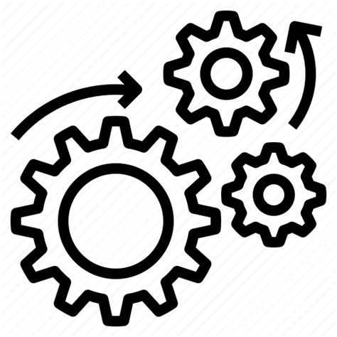 Automation Engineering Gears Machine Processing Icon Download On