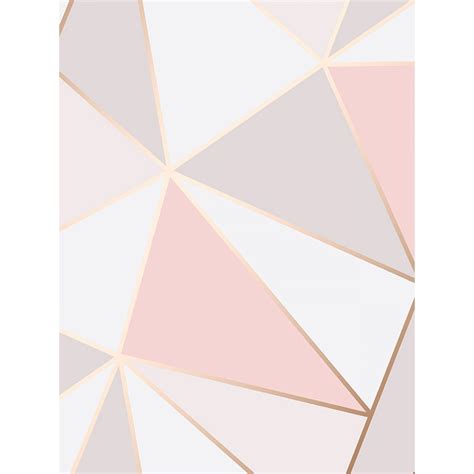This Apex Geometric Wallpaper In Tones Of Pink White And Grey Features