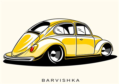 Volkswagen Beetle Vector Illustration Artwork Drawing Car Car Drawing