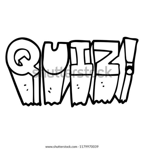 Line Drawing Cartoon Quiz Symbol Stock Illustration 1179970039