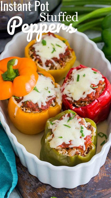 Instant Pot Stuffed Peppers Recipe Video Sweet And Savory Meals