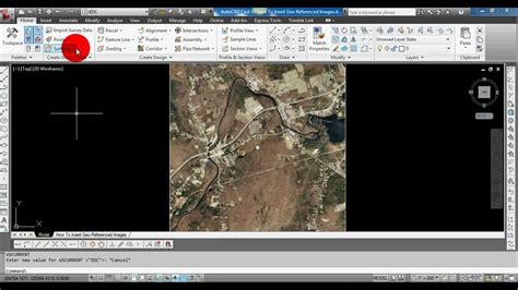 Autocad Civil 3d How To Insert Geo Referenced Images Youtube