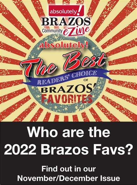 The Best Readers Choice Brazos Favorites Absolutely Brazos