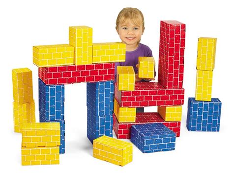 jumbo cardboard blocks starter set kids blocks