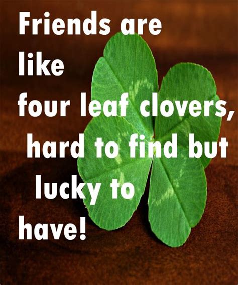 Friends Are Like Four Leaf Clovers Hard To Find But Lucky To Have