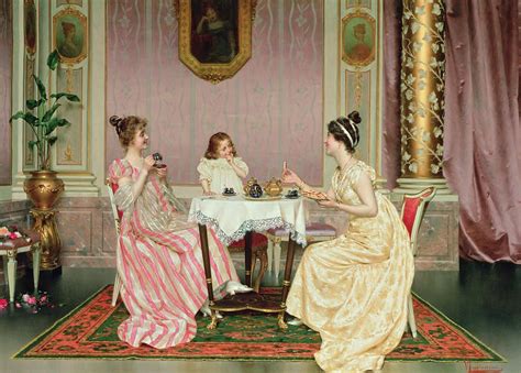 Vittorio Reggianini Victorian Paintings Victorian Tea Party Tea Party