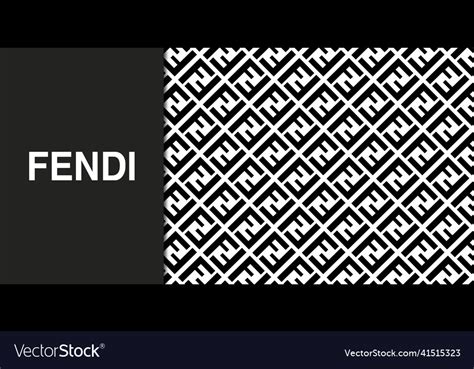 Official Pattern Fendi Royalty Free Vector Image