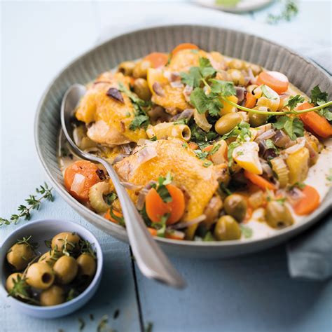 Recept Tajine Van Kip Met Groene Olijven En Geconfijte Citroen