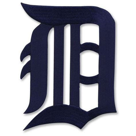 Detroit Tigers Old English Letter D Logo Mlb Sleeve Patch Jersey Emblem