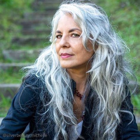 51 flattering long hairstyles for older women in 2022 with photos long silver hair long gray