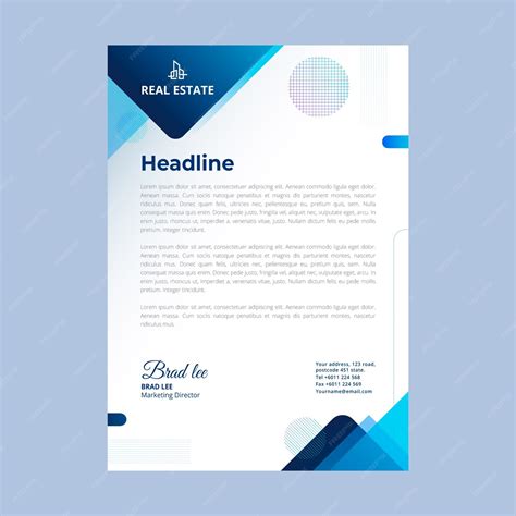 Free Vector | Real estate business letterhead template