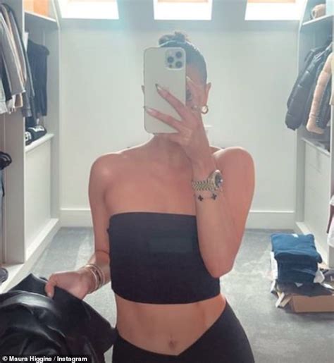 Maura Higgins Shows Off Her Sensational Figure As She Flashes Her Washboard Abs In A Black Crop