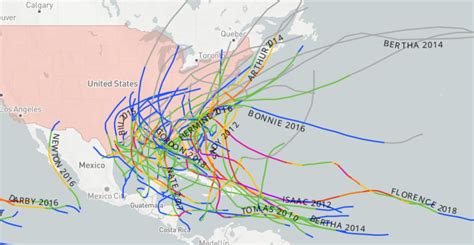 Track Historical Hurricanes And Tropical Storms Abc Columbia