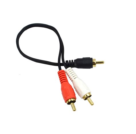 Poyiccot Rca Splitter Rca Male To Rca Male Stereo Audio Cable Rca To Rca Subwoofer Cable