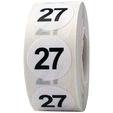 White Number 27 Stickers 34