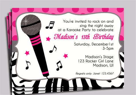 It uses mp3 format sound track. Hot Pink Zebra Invitation Printable or Printed with FREE ...