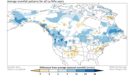 How Much Snow Can You Expect In La Niña Winters Weather Underground