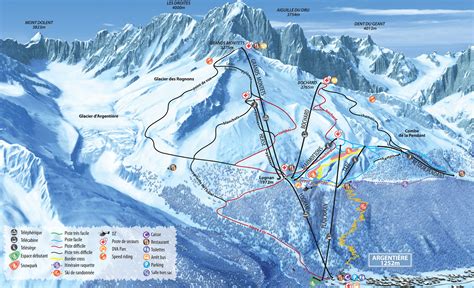 Chamonix valley ski resorts maps and summer maps. Chamonix Valley Ski Resorts Map, Grands Montets, la ...
