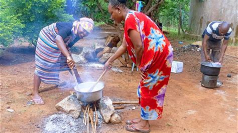 Cooking Traditional Food In The Villageafrican Village Lifevillage