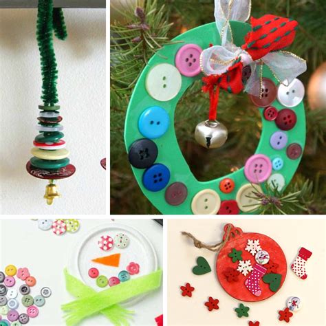 Button Christmas Crafts For Kids To Make Fun A Day