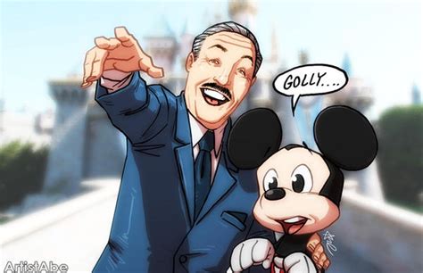 Walt Disney And Mickey Mouse By Artistabe On Deviantart