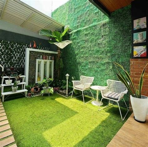 contoh desain taman belakang rumah minimalis  elegan